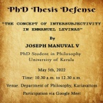 Ph.D Thesis Defence By Rev. Fr. Joseph Manuval OCD