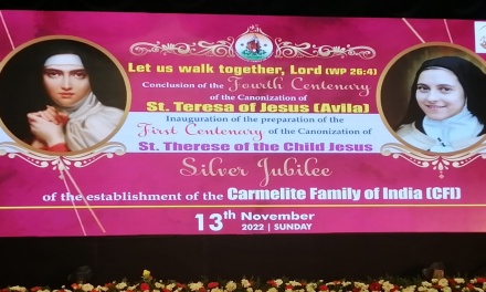 Conclusion of the Fourth Centenary of the Canonisation of St. Teresa of Jesus (Avila), Inauguration of the preparation of the First Centenary of the Canonisation of St. Therese of the Child Jesus and Silver Jubilee of the establishment of the Carmelite Family of India (CFI)